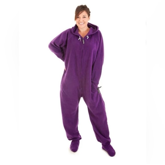 Forever Lazy Fleece Unisex Onesie with Pocket, Hood & Removable Feet - Picture 9 of 12